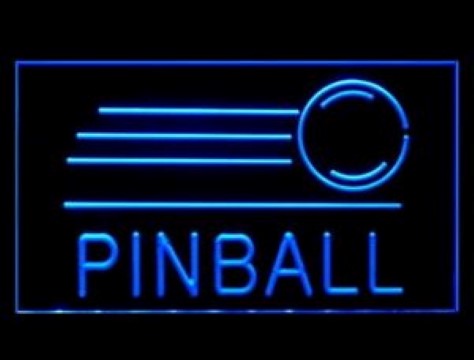 Pinball Play Here LED Neon Sign